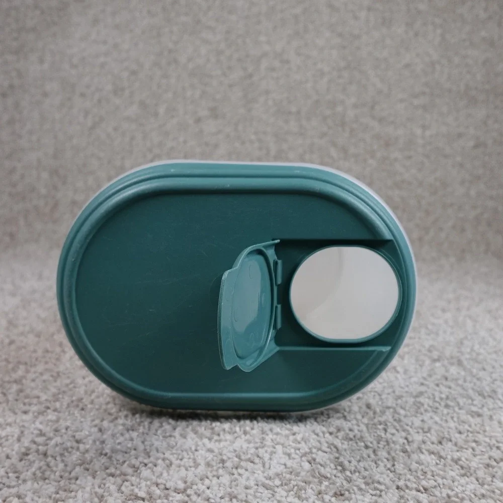 Anchor Hocking 1.5 Gallon Cereal Keeper Translucent Teal Green Flip Top Lid
